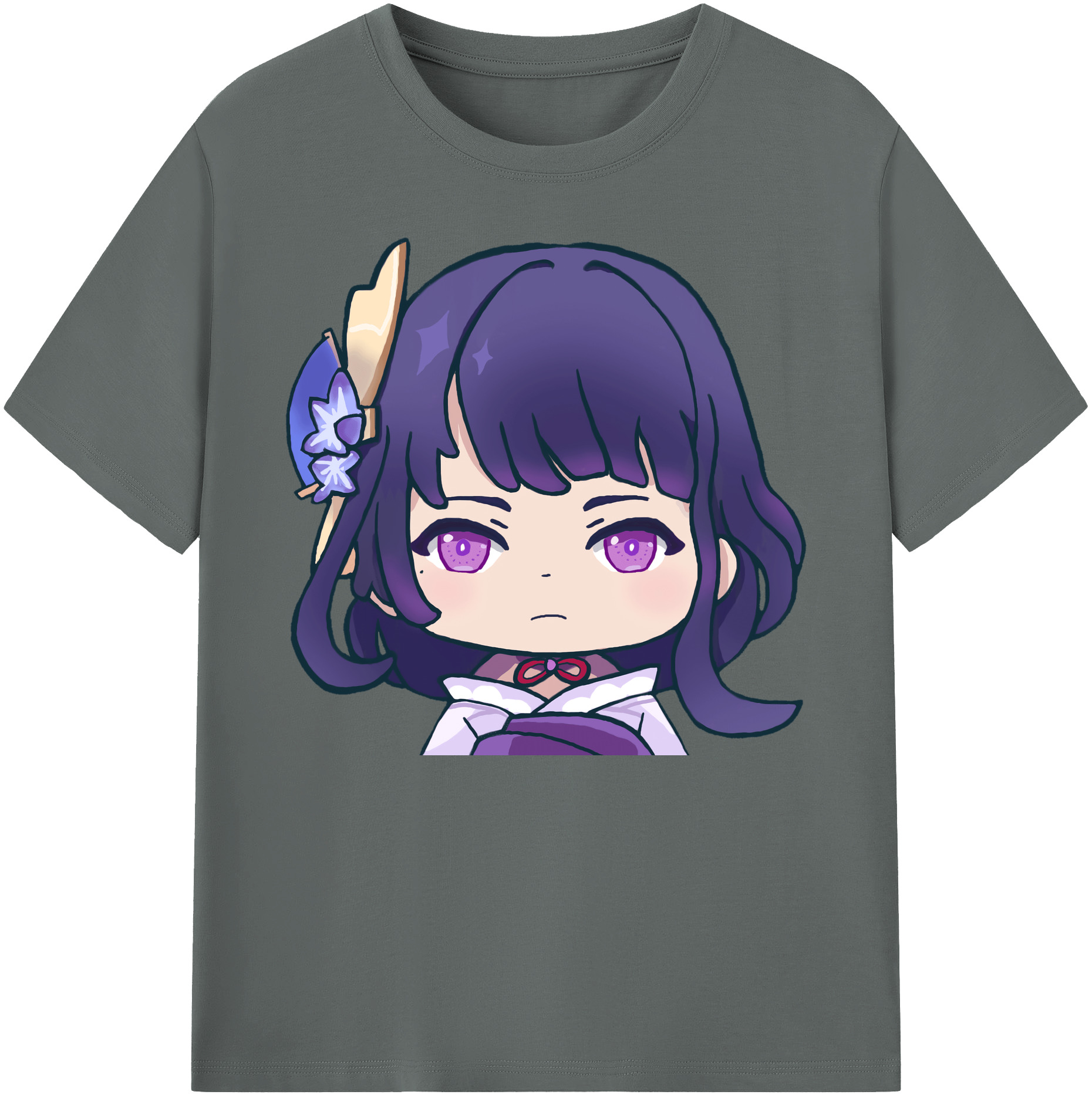 げんし神 雷電将軍 らいでんしょうぐん genshin Raiden Shogun 綿100％ メンズ半袖Tシャツ｜肌触りやわらか＆通気性